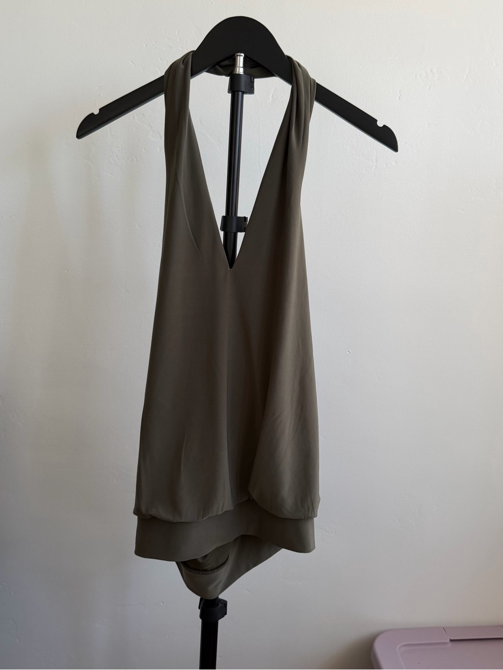 Express Olive Green Halter Tank Top